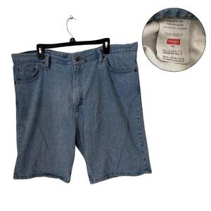 Wrangler Men's 40 Relaxed Fit Denim Jean Shorts Light Wash